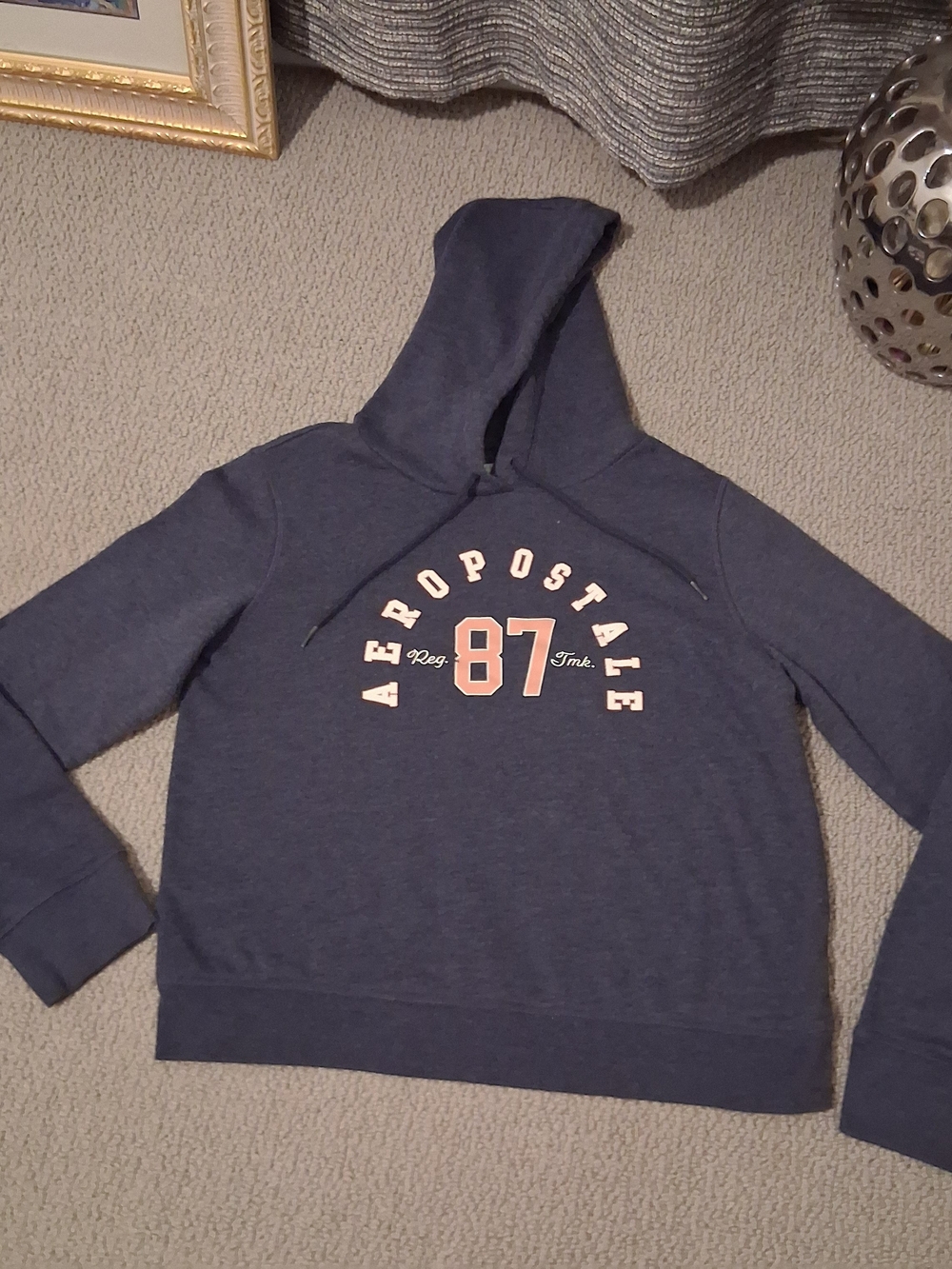 Aeropostale Women's Navy '87' Hooded Sweatshirt